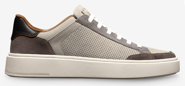 The Oliver slip-on stretch-lace sneaker in vapor grey suede