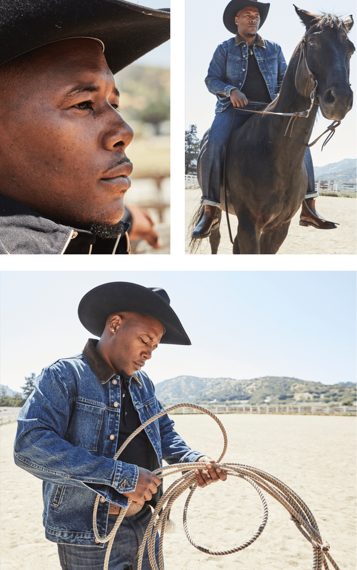 jaden with lariat astride horse