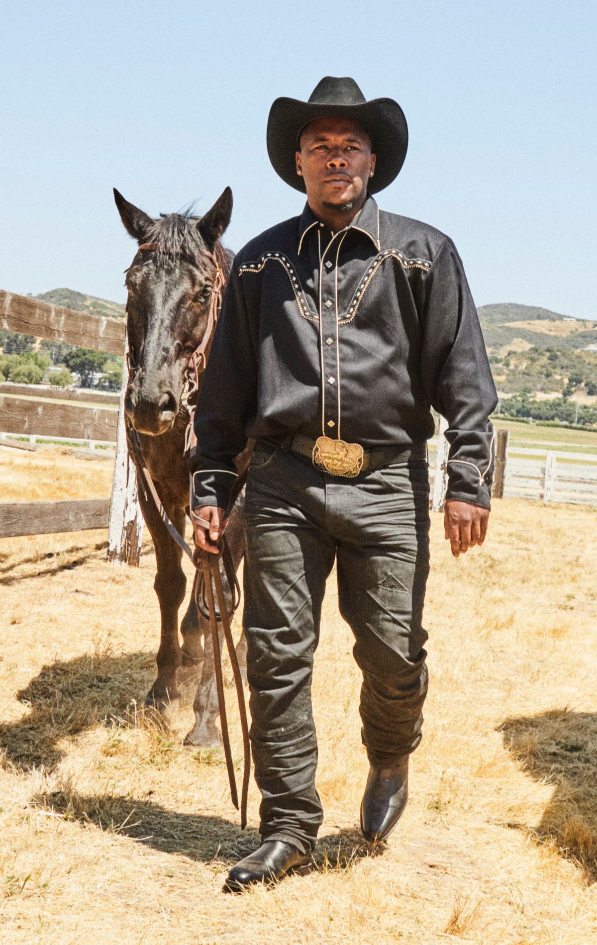 jalen walking with lariat
