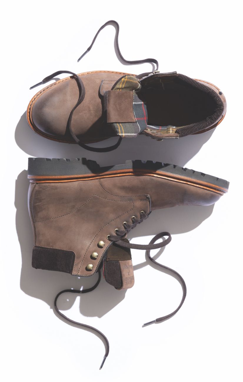 Barbour and Allen Edmonds Higgins Mill boot collaboration