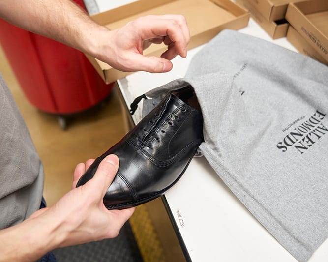 Fully recrafted shoes are sent back 