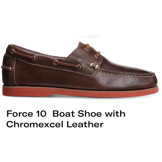 Force 10 boat shoe with Chromexcel leather
